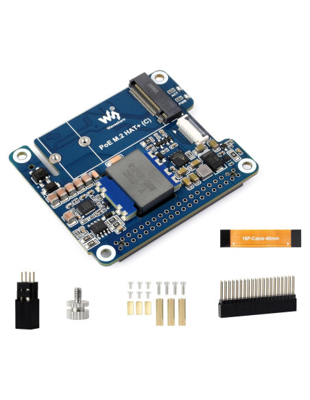 Adaptador PCIe a M.2 PoE Wonrabai para Raspberry Pi 5
