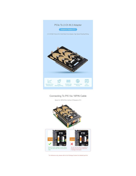 Adaptador M.2 a PCIe Tipo B Coolwell para Raspberry Pi 5