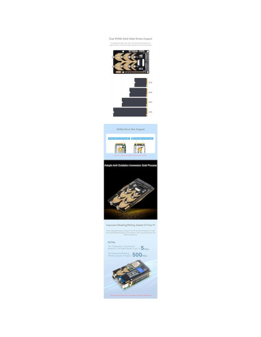 Adaptador M.2 a PCIe Tipo B Coolwell para Raspberry Pi 5