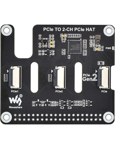 Adaptador PCIe Coolwell para Raspberry Pi 5 - 2-CH FFC