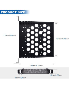 Estante de Rack Ventilado GeeekPi 0.5U para DeskPi RackMate TT 2