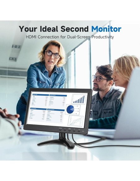 Monitor Portátil JINSWY 10.1" HD 1024x600 HDMI VGA USB