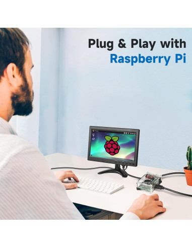 Monitor Portátil JINSWY 10.1" HD 1024x600 HDMI VGA USB