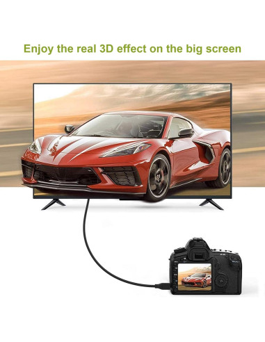 Cable Micro HDMI a HDMI 150 cm Toeasor 4K Compatible GoPro