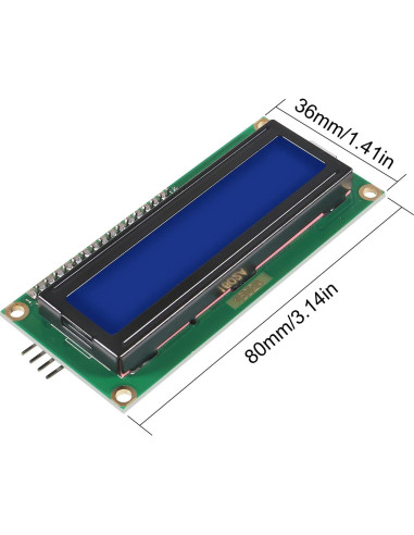 Paquete de 3 Módulos LCD 1602 I2C AITIAO Pantalla Azul