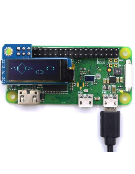 Pantalla OLED 0.91" I2C 128x32 Azul para Raspberry Pi