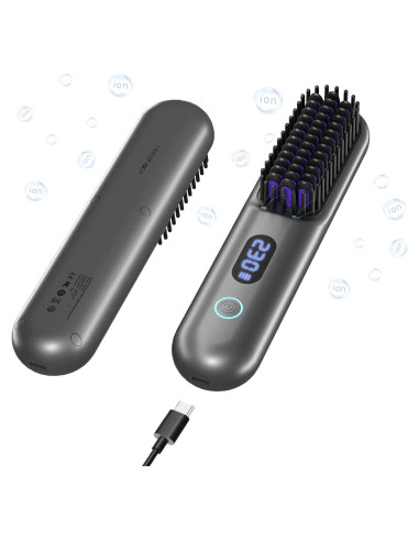 Cepillo Alisador Inalámbrico Hahahope 9600mAh 9 Temperaturas