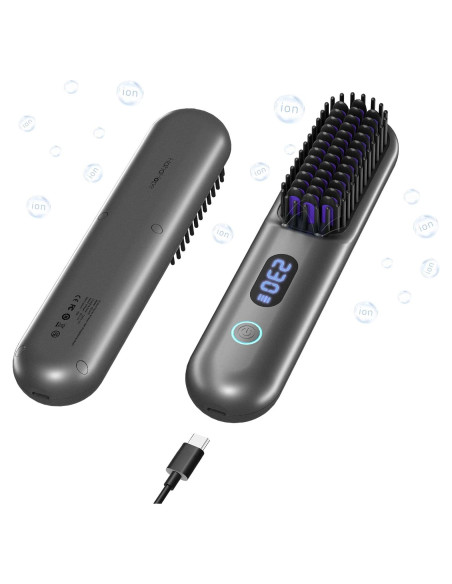 Cepillo Alisador Inalámbrico Hahahope 9600mAh 9 Temperaturas