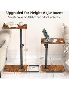 Mesa de bandeja ajustable Dataroad Selead BZ001 - Negro 2