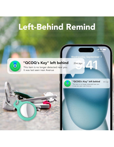 Etiquetas Air Tracker QCOQ Paquete de 4 Bluetooth 5.3