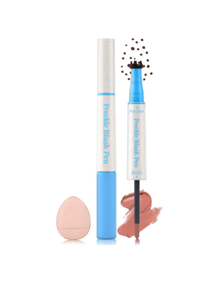 Bolígrafo de Pecas 2 en 1 CHANRAN Marrón Oscuro y Rubor Coral Bolígrafo de Pecas 2 en 1 CHANRAN Marrón Oscuro y Rubor Coral