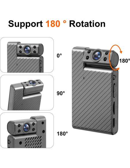 Mini Cámara Inalámbrica HD 1080p KANUIMA Plata Rotativa 180