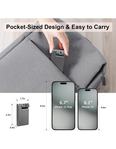 Mini Cámara Inalámbrica HD 1080p KANUIMA Plata Rotativa 180