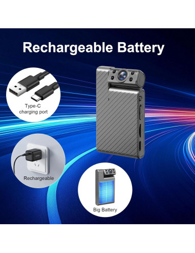 Mini Cámara Inalámbrica HD 1080p KANUIMA Plata Rotativa 180