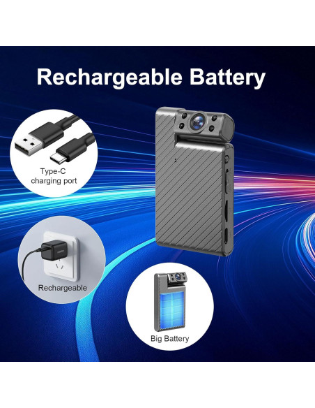 Mini Cámara Inalámbrica HD 1080p KANUIMA Plata Rotativa 180