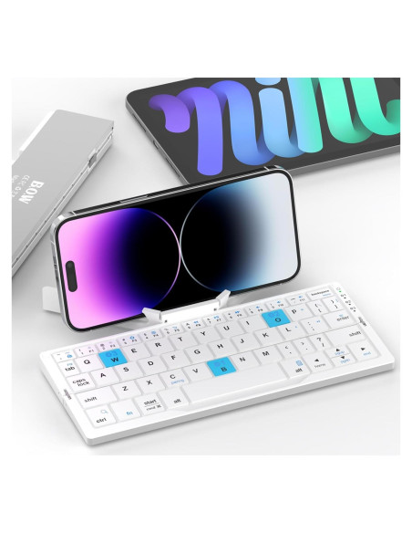 Teclado Plegable Bluetooth SIKAI CASE Plata 60 Teclas