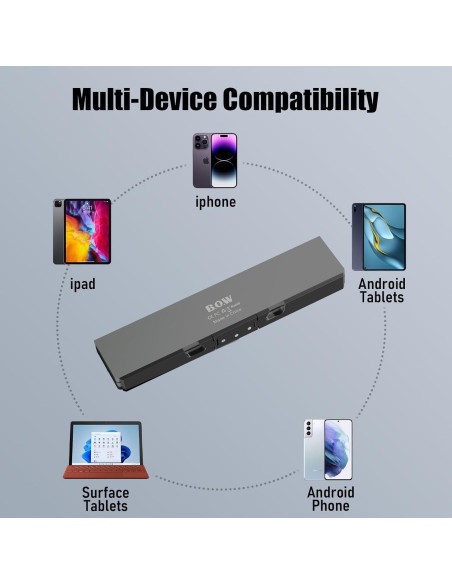 Teclado Plegable Bluetooth SIKAI CASE Plata 60 Teclas