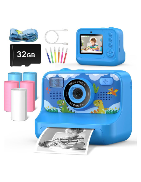 Cámara Instantánea para Niños Z12 1080P HD con Impresora