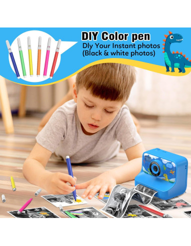 Cámara Instantánea para Niños Z12 1080P HD con Impresora