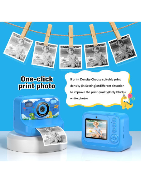 Cámara Instantánea para Niños Z12 1080P HD con Impresora