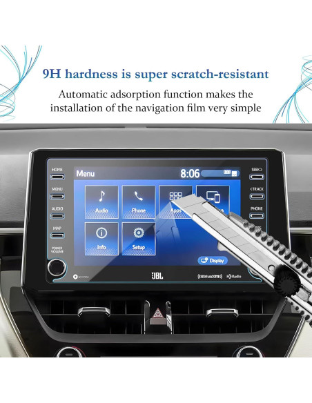Protector de Pantalla SKTU Toyota Corolla 2019-2022 8" Vidrio Templado