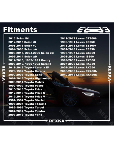 40 Tornillos Retenedores Guardabarros Toyota Lexus 90189-06013