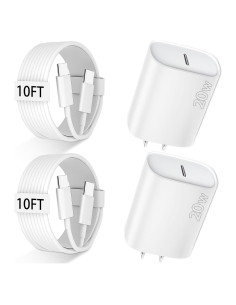 Cargador Rápido 20W USB C para iPhone 16 Pro Max con Cable 3.05m