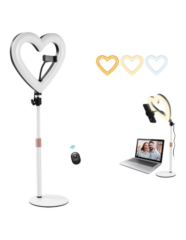 Anillo de Luz LED 10" NANBEITONG RGB con Soporte para Teléfono