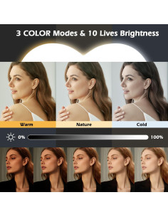 Anillo de Luz LED 10" NANBEITONG RGB con Soporte para Teléfono 2