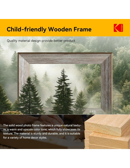 KODAK Marco de Fotos Digital 10.1" Madera WiFi 32GB HD