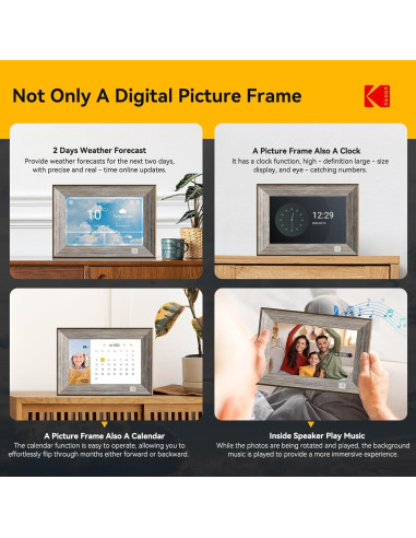 KODAK Marco de Fotos Digital 10.1" Madera WiFi 32GB HD