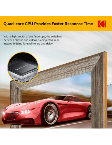 KODAK Marco de Fotos Digital 10.1" Madera WiFi 32GB HD