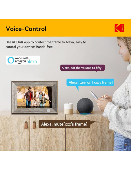 KODAK Marco de Fotos Digital 10.1" Madera WiFi 32GB HD