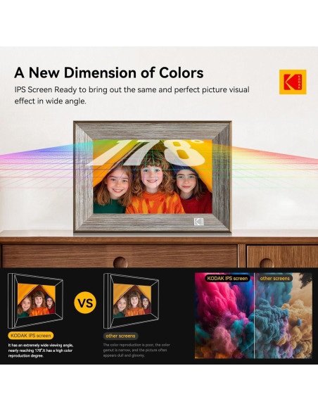 KODAK Marco de Fotos Digital 10.1" Madera WiFi 32GB HD