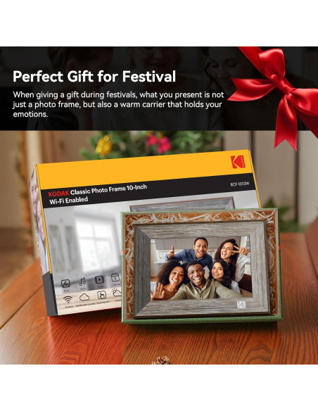 KODAK Marco de Fotos Digital 10.1" Madera WiFi 32GB HD