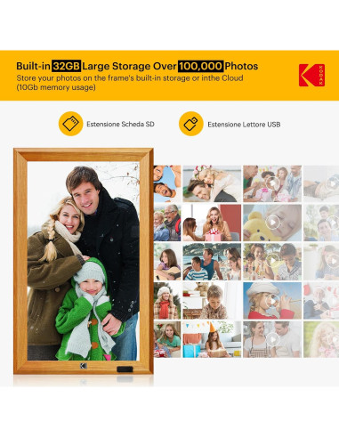 KODAK Marco Digital WiFi 17.3" FHD 1920x1080 32GB Madera