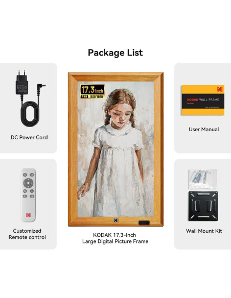 KODAK Marco Digital WiFi 17.3" FHD 1920x1080 32GB Madera KODAK Marco Digital WiFi 17.3" FHD 1920x1080 32GB Madera