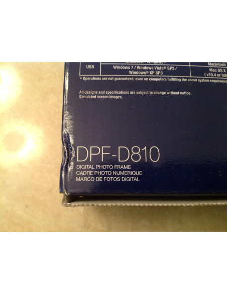 Marco de Fotos Digital Sony DPF-D810 20.32 cm LED