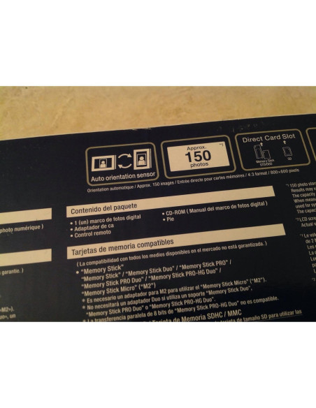 Marco de Fotos Digital Sony DPF-D810 20.32 cm LED