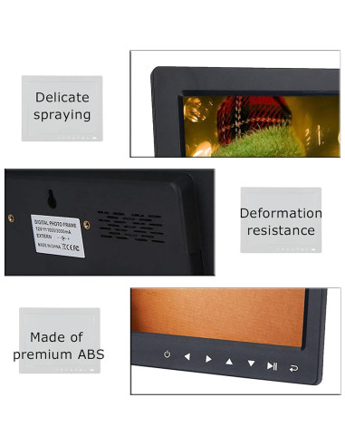 Marco de Fotos Digital DAUERHAFT 15" HD Reproductor MP3/MP4