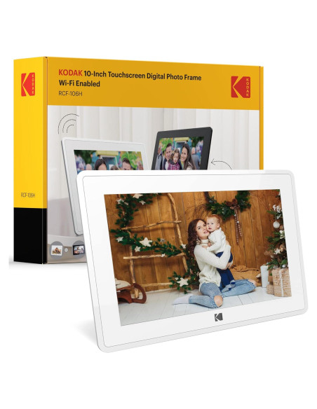Marco de fotos digital Kodak 10.1" Wi-Fi 16GB HD Blanco