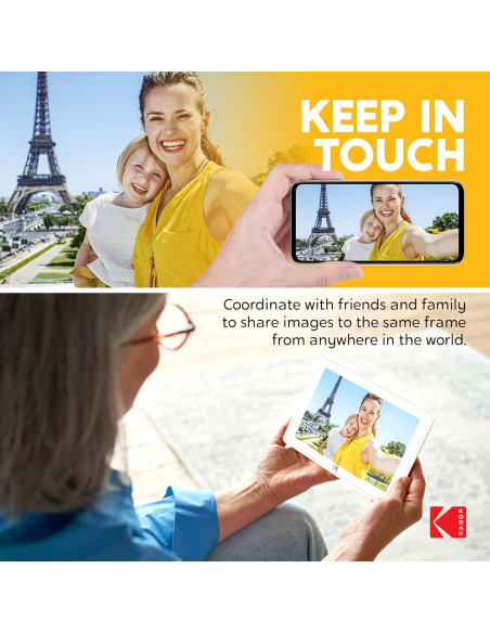 Marco de fotos digital Kodak 10.1" Wi-Fi 16GB HD Blanco