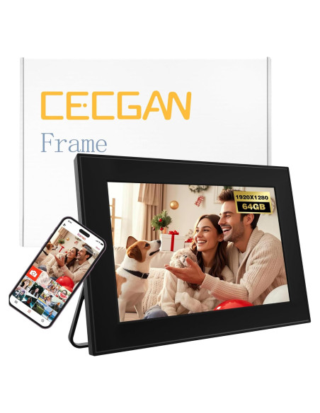 Marco de Foto Digital CECGAN 10.6" 64GB WiFi Pantalla Táctil