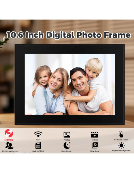 Marco de Foto Digital CECGAN 10.6" 64GB WiFi Pantalla Táctil