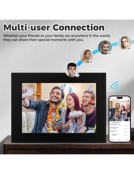 Marco de Foto Digital CECGAN 10.6" 64GB WiFi Pantalla Táctil