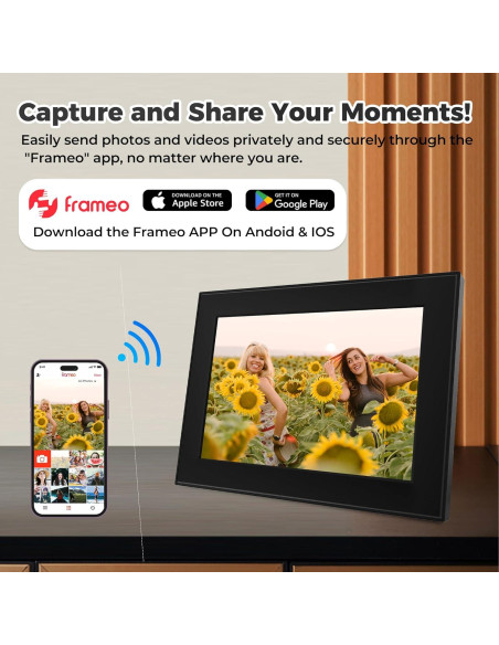 Marco de Foto Digital CECGAN 10.6" 64GB WiFi Pantalla Táctil