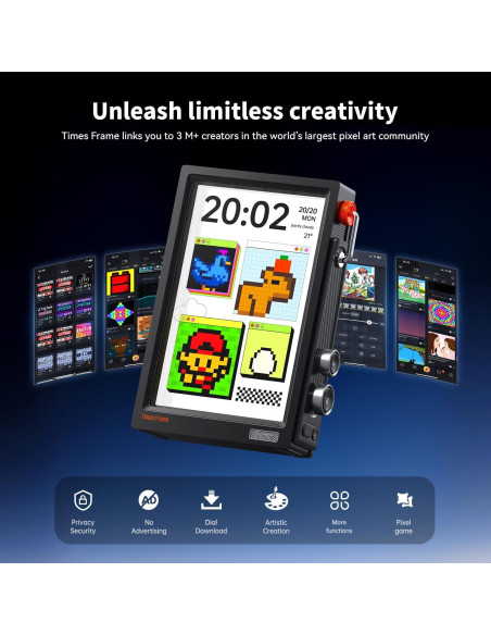 Divoom Times Frame - Marco Digital WiFi 10.1" HD 64GB Negro