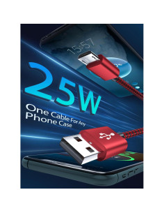 Cable Micro USB VOTY 1.83m Carga Rápida 2.4A para Android 2