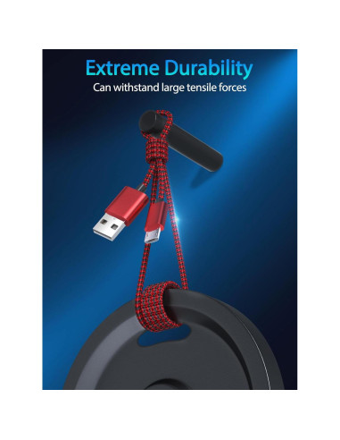 Cable Micro USB VOTY 1.83m Carga Rápida 2.4A para Android