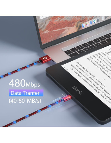 Cable Micro USB VOTY 1.83m Carga Rápida 2.4A para Android